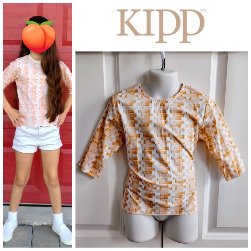 KIPP Peach Abstract Blouse (Brooklyn Brand)